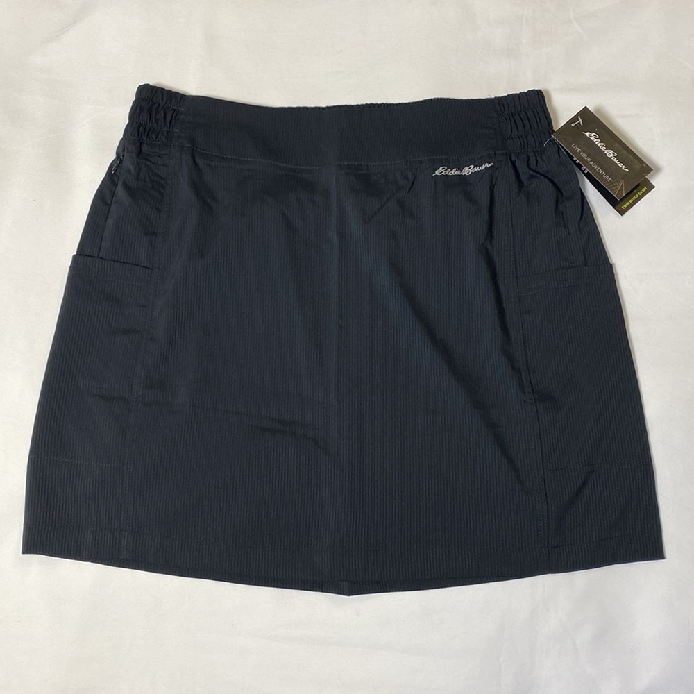 NWT Eddie Bauer Everyday Active Woven Stripe Skirt - Picture 3 of 16